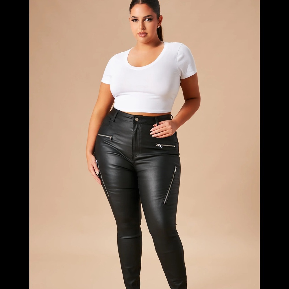 Fashion nova faux leather pants